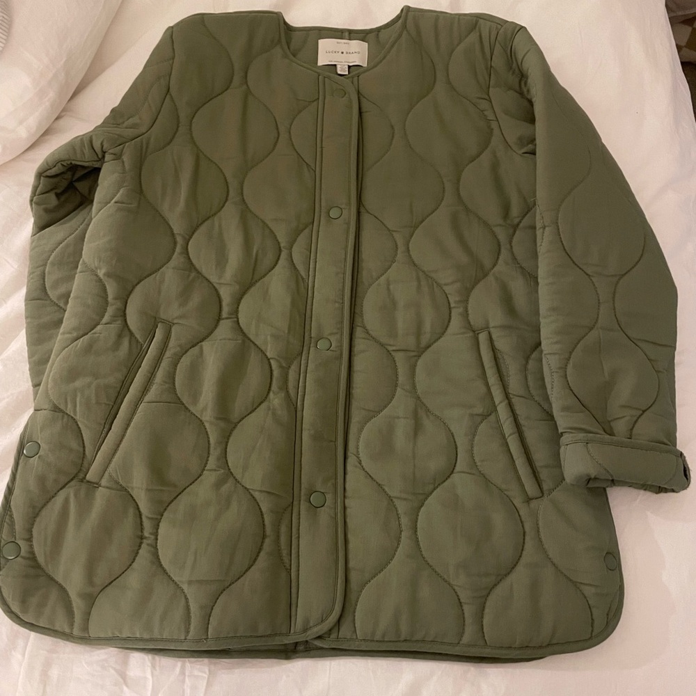 Lucky Brand Long Quilted Jacket